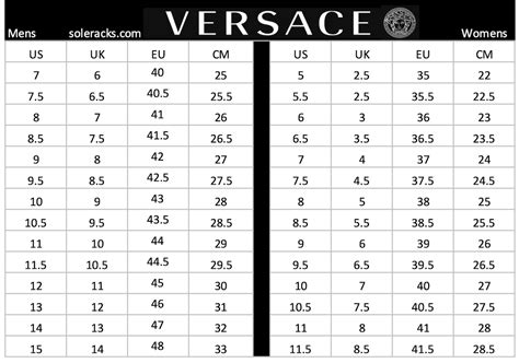 versace size guide men's|Versace size chart for women.